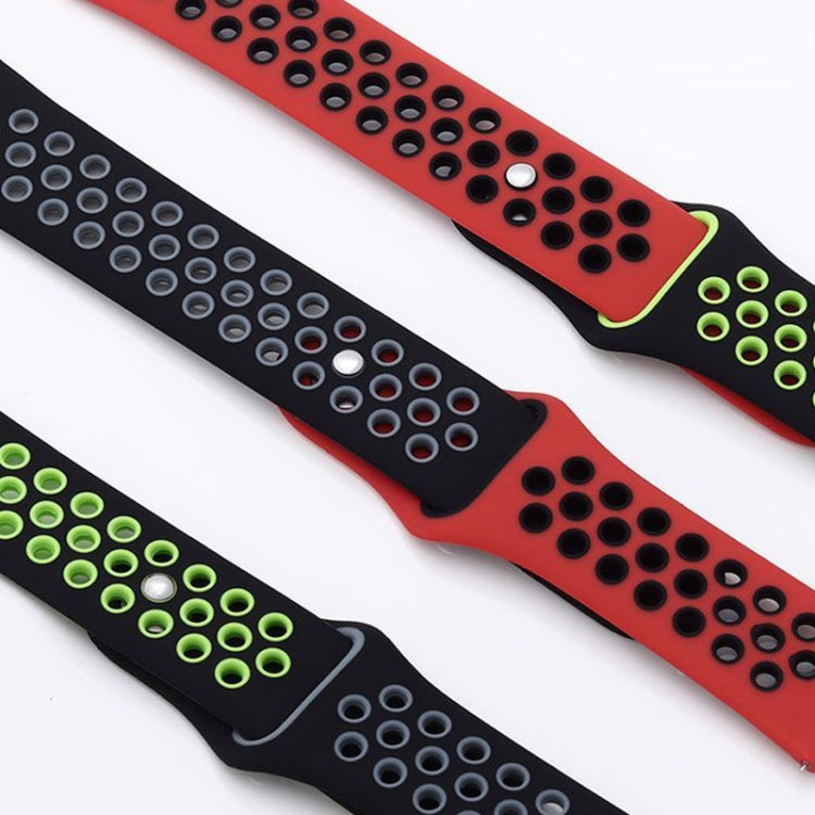 For Google Pixel Watch Two-color Reverse Buckle Silicone Watch Band(Black Red)