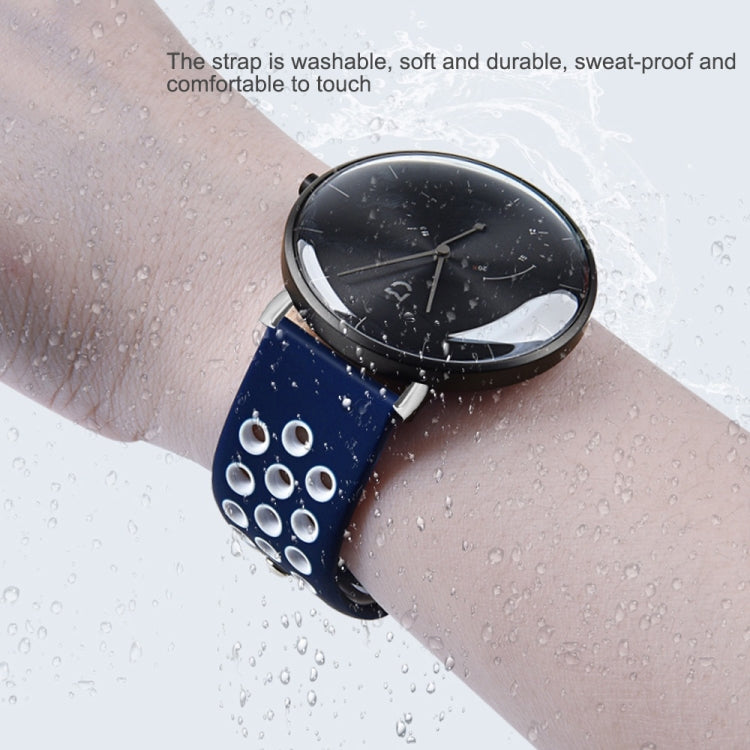 For Google Pixel Watch Two-color Reverse Buckle Silicone Watch Band(Black Black)