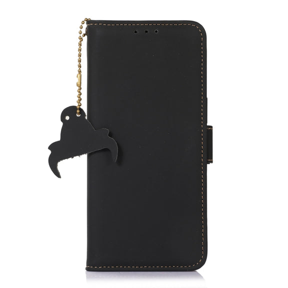 For Xiaomi 13 Pro Genuine Leather Magnetic RFID Leather Phone Case(Black)