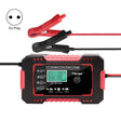 Motorcycle / Car Battery Smart Charger with LCD Creen, Plug Type:EU Plug(Red) - Battery Charger by PMC TechLife | Online Shopping South Africa | PMC TechLife