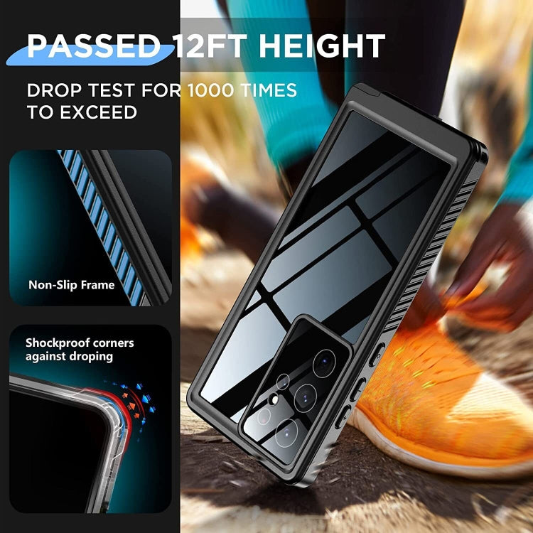 For Samsung Galaxy S23 Ultra 5G RedPepper 360 Full Body Life Water-resistant Phone Case(Black)