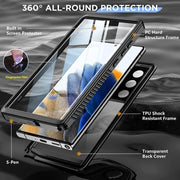 For Samsung Galaxy S23 Ultra 5G RedPepper 360 Full Body Life Water-resistant Phone Case(Black)