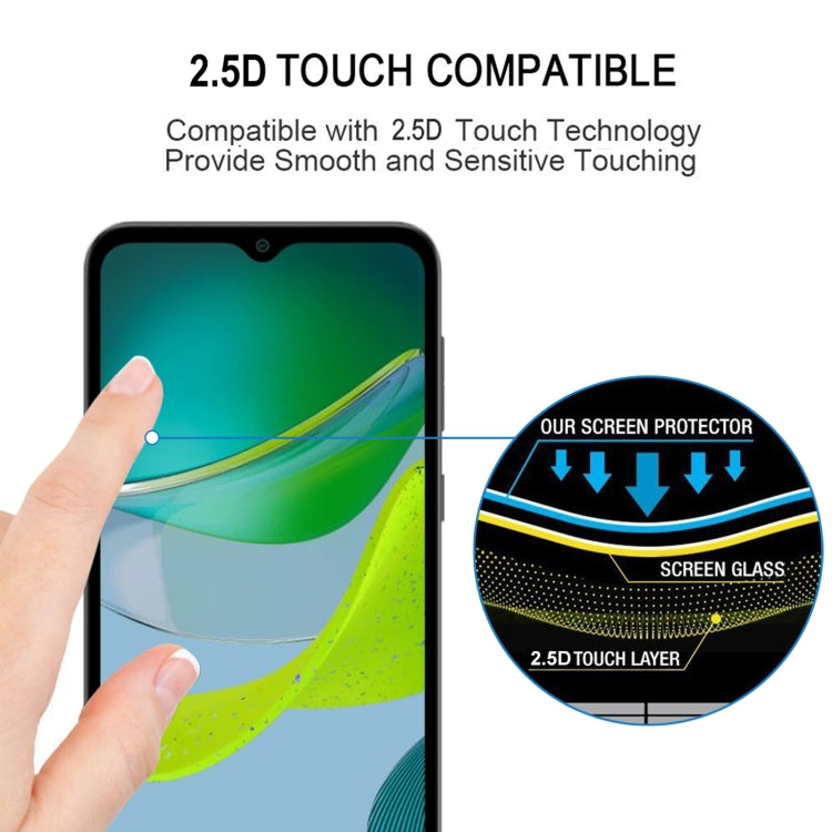 For Motorola Moto E13 25pcs Full Glue Full Screen Tempered Glass Film