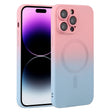 For iPhone 14 Pro Max Liquid TPU Silicone Gradient MagSafe Phone Case(Pink Blue) - iPhone 14 Pro Max Cases by PMC TechLife | Online Shopping South Africa | PMC TechLife