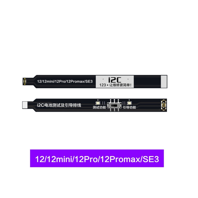 For iPhone 12 mini / 12 / 12 Pro / 12 Pro Max / SE3  i2C Battery Boot Strap Test Flex Cable