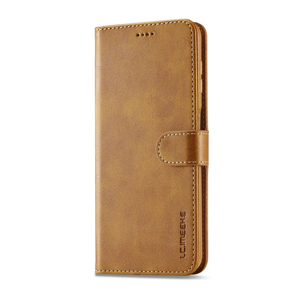 For Samsung Galaxy A34 5G LC.IMEEKE Calf Texture Leather Phone Case(Brown)