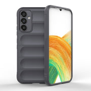 For Samsung Galaxy A34 5G Magic Shield TPU + Flannel Phone Case(Dark Grey)