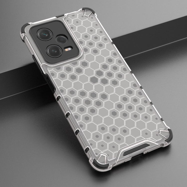 For Xiaomi Poco X5 Pro Shockproof Honeycomb PC + TPU Phone Case(White)