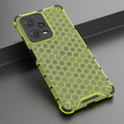 For Xiaomi Poco X5 Pro Shockproof Honeycomb PC + TPU Phone Case(Green)