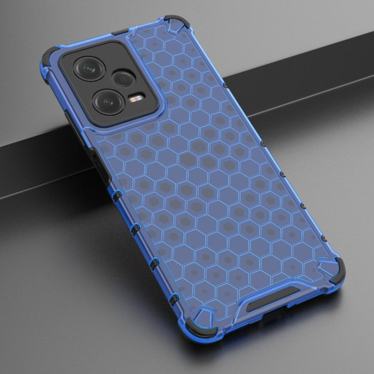 For Xiaomi Poco X5 Pro Shockproof Honeycomb PC + TPU Phone Case(Blue)