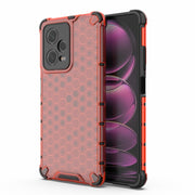 For Xiaomi Poco X5 Pro Shockproof Honeycomb PC + TPU Phone Case(Red)