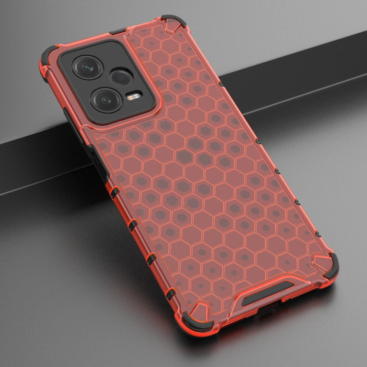 For Xiaomi Poco X5 Pro Shockproof Honeycomb PC + TPU Phone Case(Red)