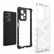 For Xiaomi Poco X5 Pro Shockproof Honeycomb PC + TPU Phone Case(Red)