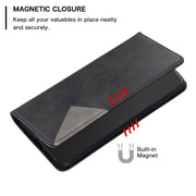 For Xiaomi Redmi 12C Prismatic Invisible Magnetic Leather Phone Case(Black)
