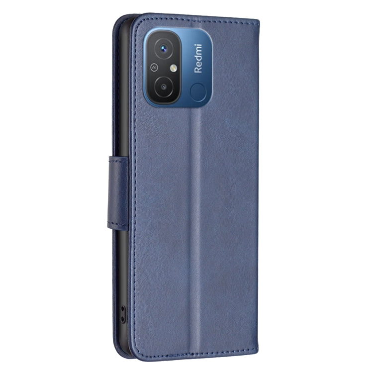 For Xiaomi Redmi 12C Lambskin Texture Leather Phone Case(Blue)