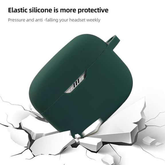 For JBL T230NC TWS Wireless Earphone Silicone Protective Case(Matcha Green)