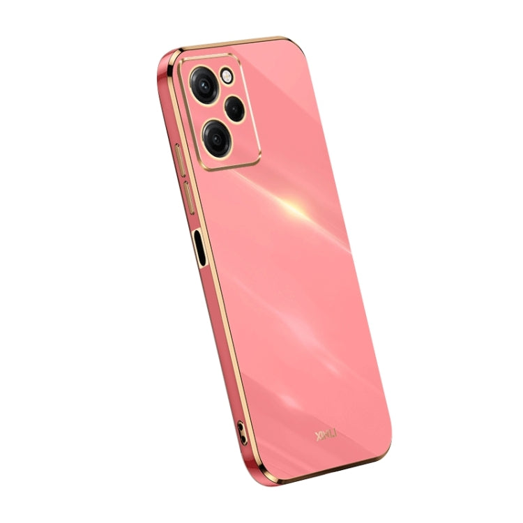 For Xiaomi Redmi Note 12 Pro Speed XINLI Straight Edge 6D Electroplate TPU Phone Case(Hawthorn Red)