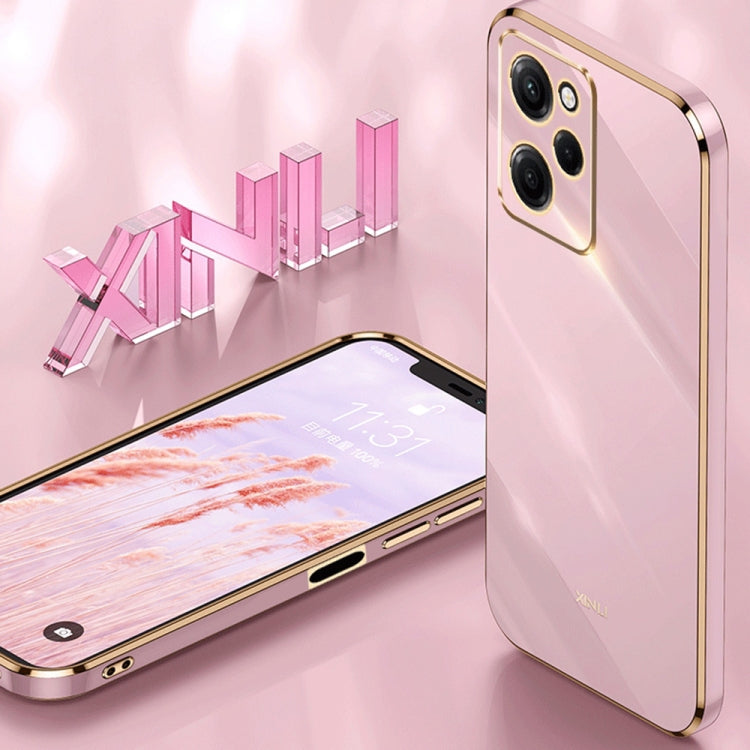 For Xiaomi Redmi Note 12 Pro Speed XINLI Straight Edge 6D Electroplate TPU Phone Case(Hawthorn Red)