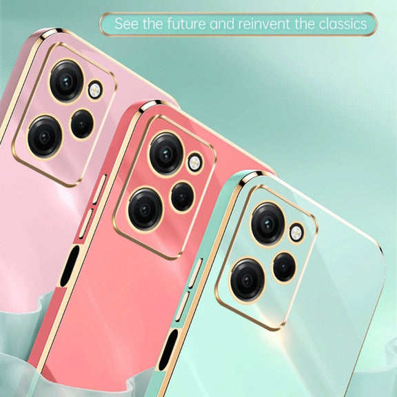 For Xiaomi Redmi Note 12 Pro Speed XINLI Straight Edge 6D Electroplate TPU Phone Case(Hawthorn Red)
