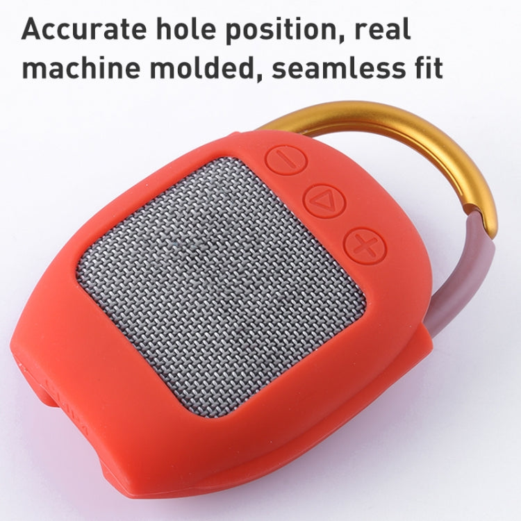 For JBL Clip 4 Wireless Bluetooth Speaker Silicone Protective Case(Red)