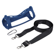 For JBL Flip 6 Bluetooth Speaker Portable Silicone Case with Shoulder Strap(Blue)
