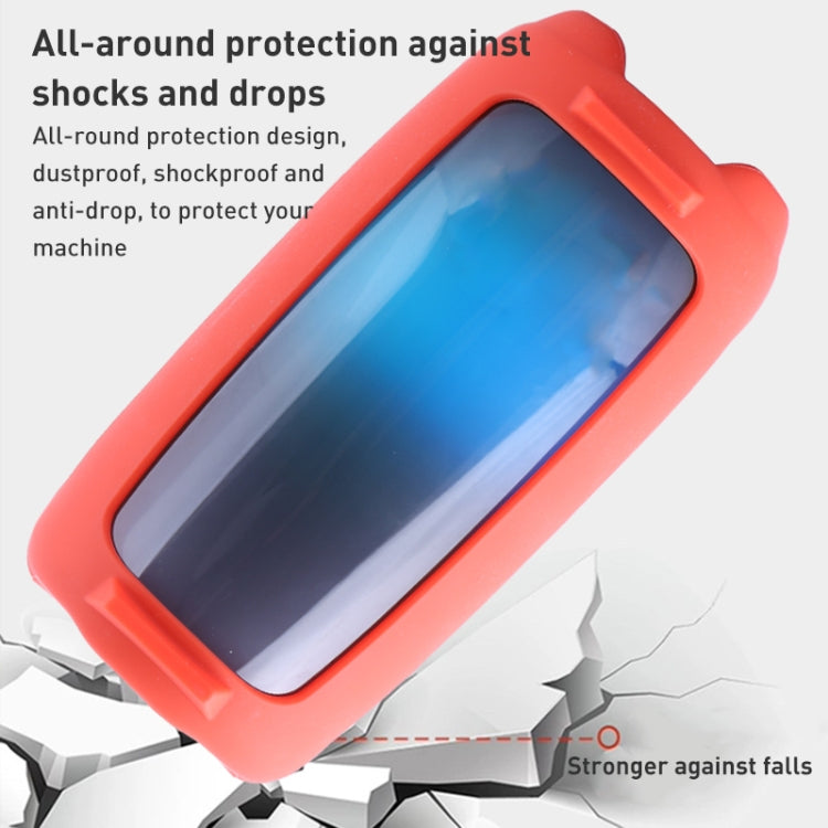 For JBL Pulse 5 Colorful Light Effect Bluetooth Speaker Silicone Case with Shoulder Strap(Red)