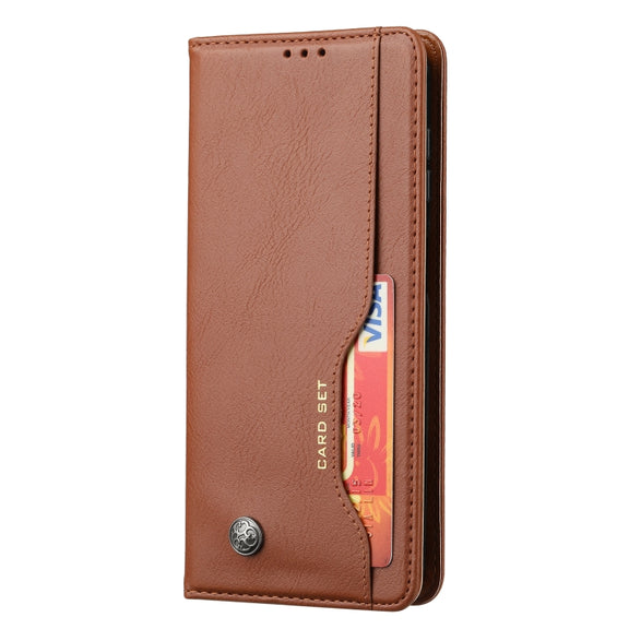 For Samsung Galaxy A34 5G Knead Skin Texture Flip Leather Phone Case(Brown)