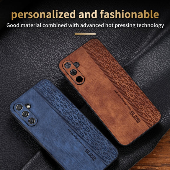 For Samsung Galaxy A54 5G AZNS 3D Embossed Skin Feel Phone Case(Purple)