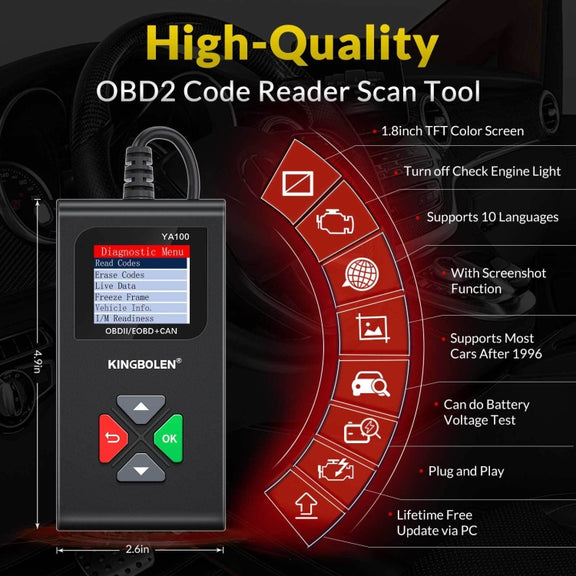 KINGBOLEN YA100 OBD2 Car Engine Fault Diagnosis Tool