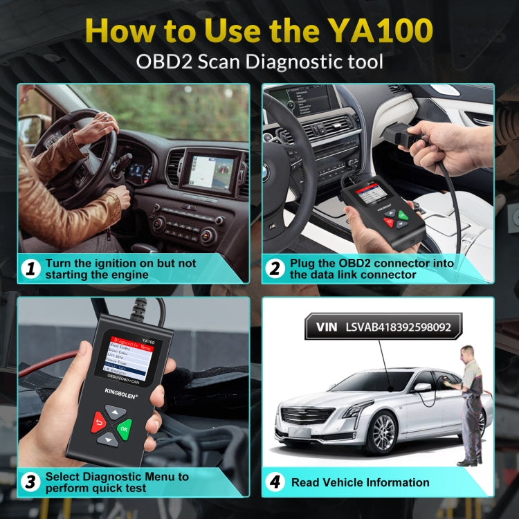 KINGBOLEN YA100 OBD2 Car Engine Fault Diagnosis Tool