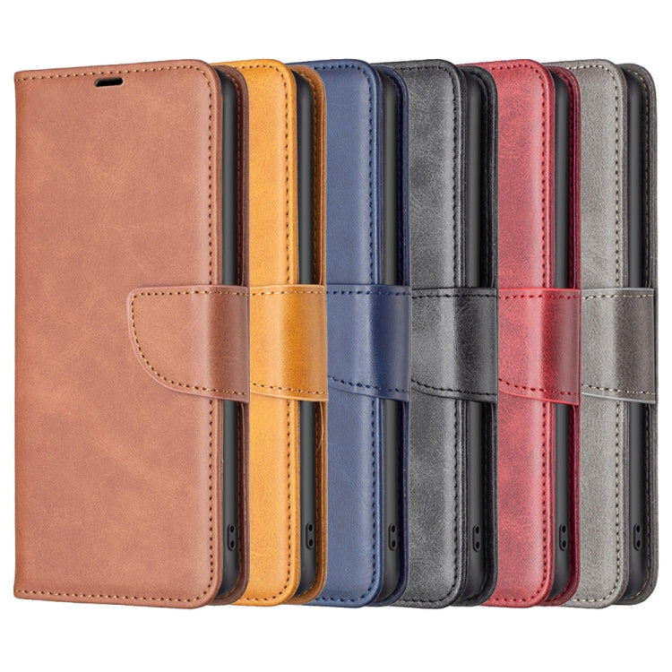 For Motorola Moto E13 4G Lambskin Texture Leather Phone Case(Red)