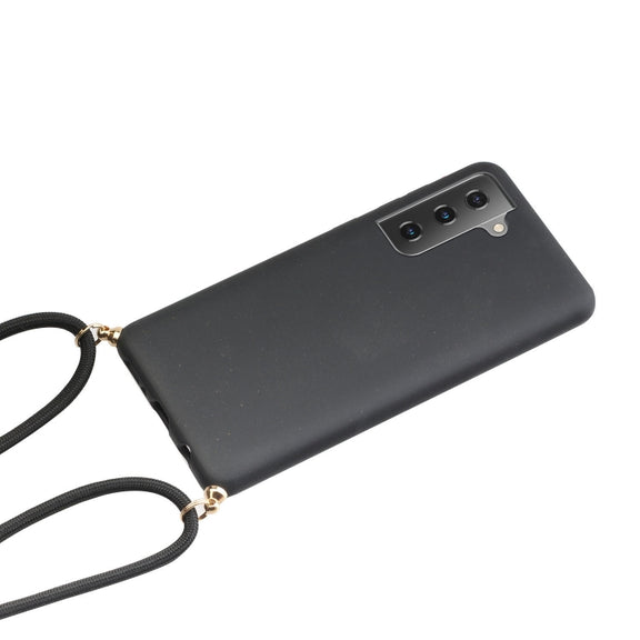 For Samsung Galaxy A14 5G Wheat Straw Material + TPU Phone Case with Lanyard(Black)