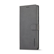 For Xiaomi Redmi Note 12 Pro+ LC.IMEEKE Calf Texture Horizontal Flip Leather Case(Grey)