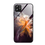 For Samsung Galaxy A04 Marble Pattern Glass Phone Case(Typhoon)