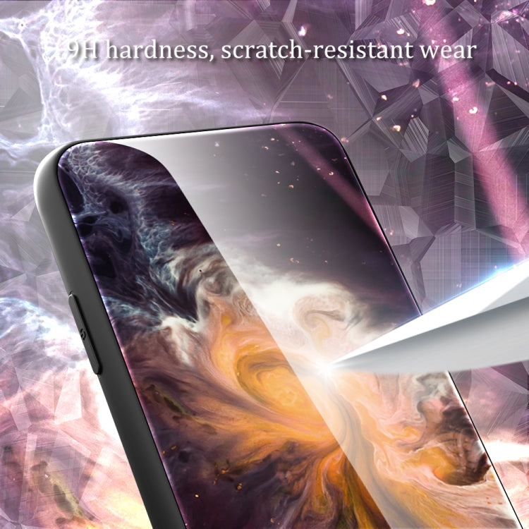 For Samsung Galaxy A04 Marble Pattern Glass Phone Case(Typhoon)
