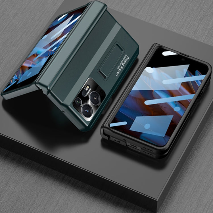For OPPO Find N2 GKK Fold Magnetic Hinge Full Coverage Phone Case(Silver)