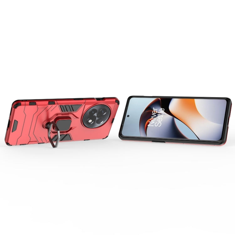 For OnePlus Ace 2 / 11R Magnetic Ring Holder PC + TPU Phone Case(Red)