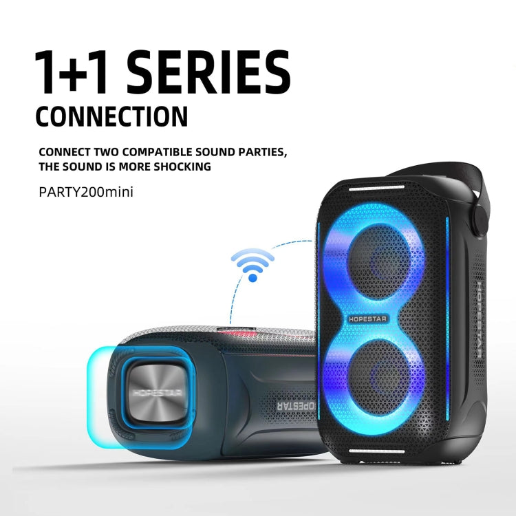 HOPESTAR Party200 mini Portable Tone Pulse RGB Light Bluetooth Speaker(Black)