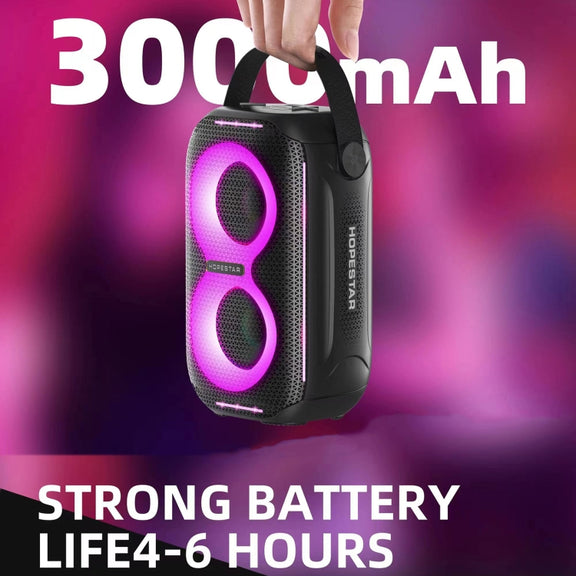 HOPESTAR Party200 mini Portable Tone Pulse RGB Light Bluetooth Speaker(Black)