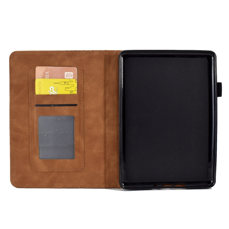 For Amazon Kindle PaperWhite 4 / 3 / 2 / 1 Rhombus Embossed Leather Tablet Case(Brown)