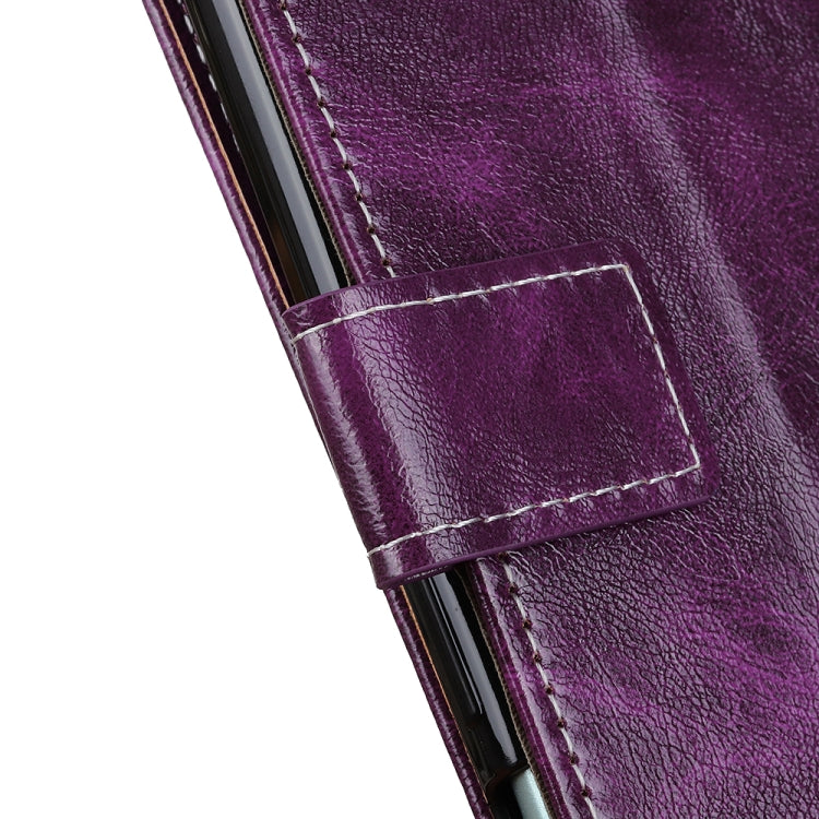 For Honor X9A 5G / Magic5 Lite 5G Retro Crazy Horse Texture Horizontal Flip Leather Phone Case(Purple)