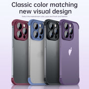 For iPhone 14 Pro Four Corners + Camera TPU Phone Protective Frame(Blue)