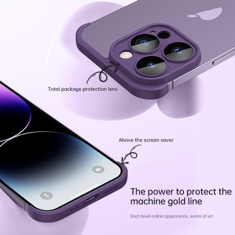 For iPhone 14 Pro Four Corners + Camera TPU Phone Protective Frame(Blue)