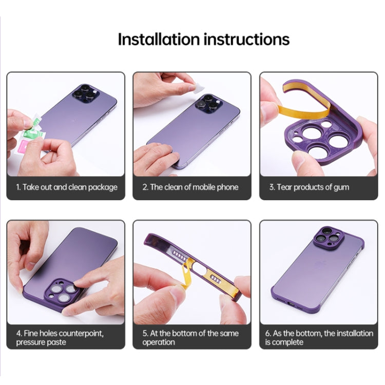 For iPhone 14 Pro Four Corners + Camera TPU Phone Protective Frame(Blue)