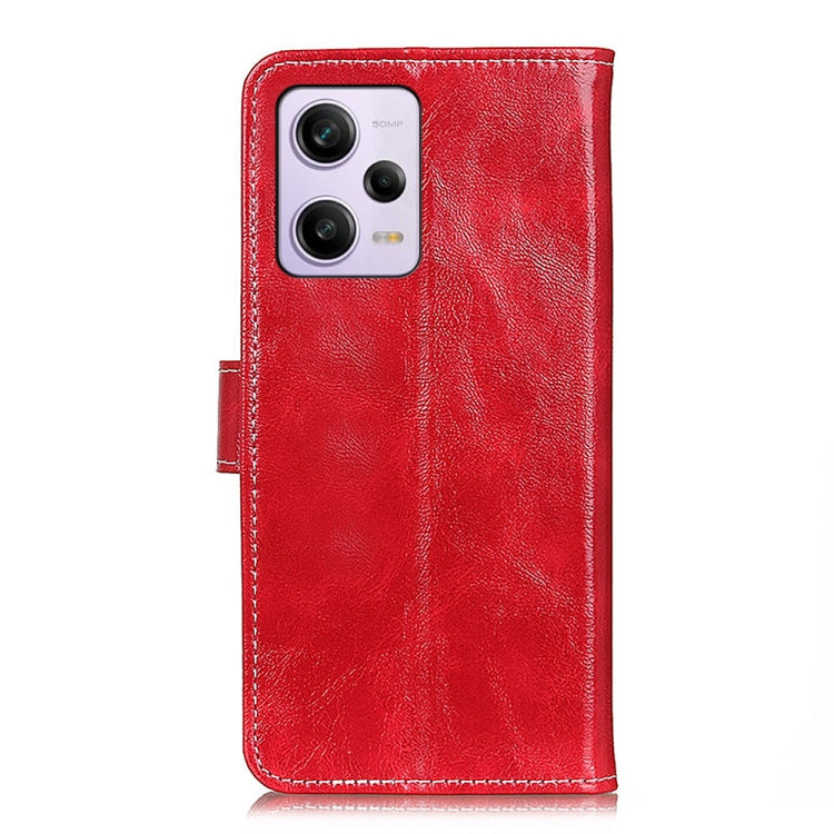 For Xiaomi Poco X5 Pro 5G / Redmi Note 12 Pro 5G Retro Crazy Horse Texture Flip Leather Phone Case(Red)