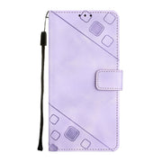 For Samsung Galaxy A14 5G Skin-feel Embossed Leather Phone Case(Light Purple)