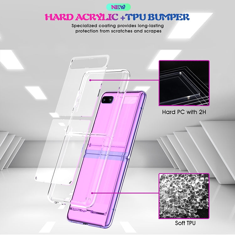 For Galaxy Z Flip Shockproof Scratchproof TPU + Acrylic Protective Case(Transparent)