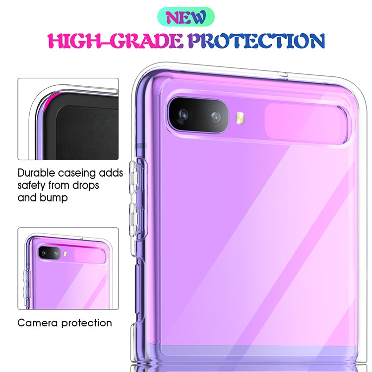 For Galaxy Z Flip Shockproof Scratchproof TPU + Acrylic Protective Case(Transparent)