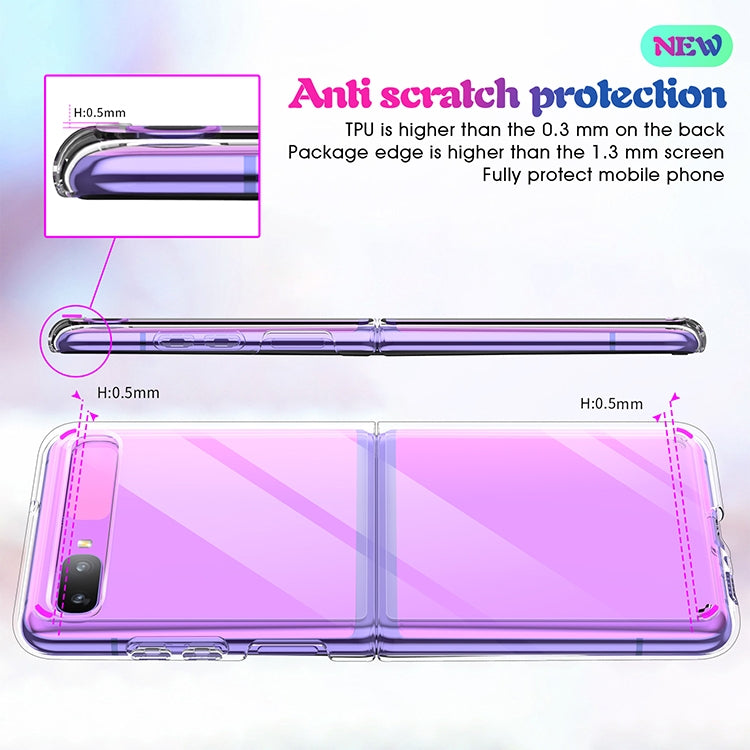 For Galaxy Z Flip Shockproof Scratchproof TPU + Acrylic Protective Case(Transparent)