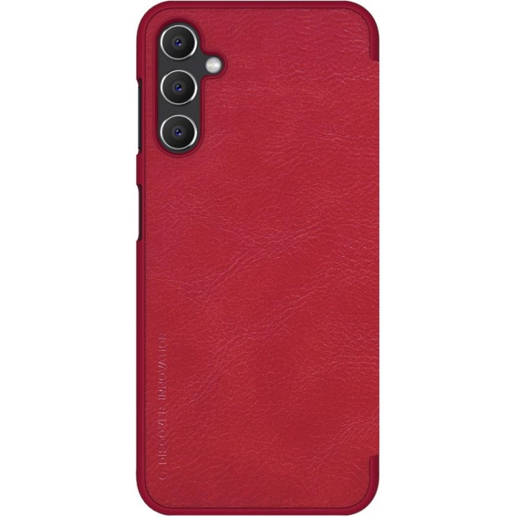 For Samsung Galaxy A14 5G NILLKIN QIN Series Crazy Horse Texture Leather Case(Red)